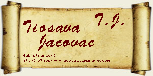 Tiosava Jačovac vizit kartica